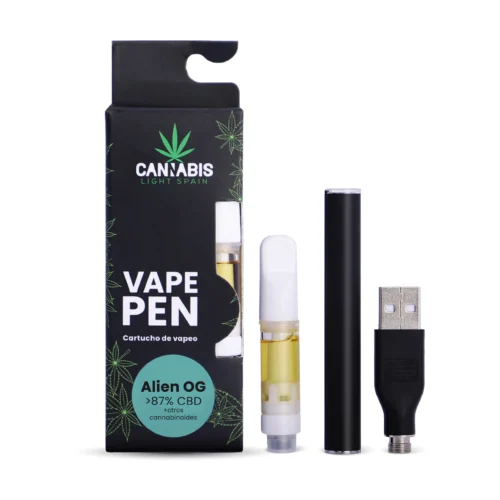 CBD Vape Pen USB + Cartucho CBD Alien OG 85% Cannabinoides