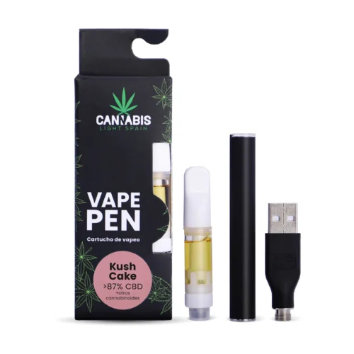 CBD Vape Pen USB + Cartucho CBD Kush Cake 85% Cannabinoides